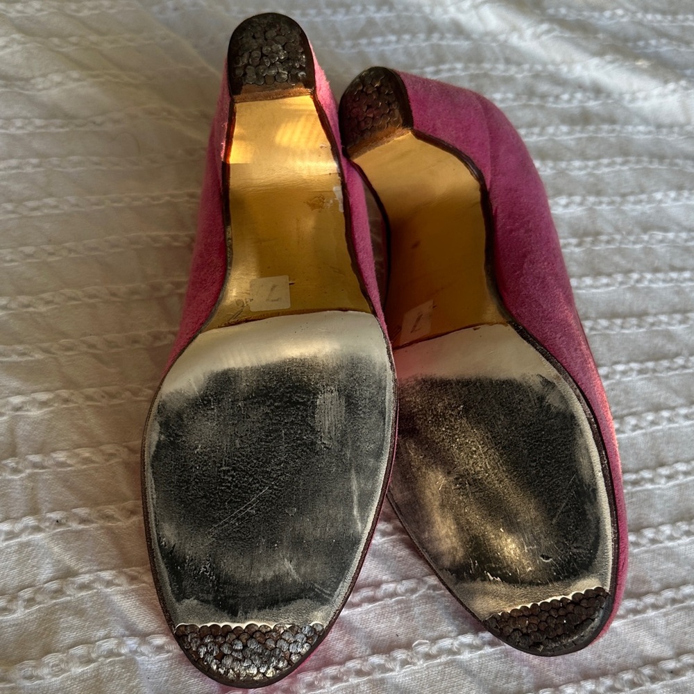 Flamenco shoes Elegant Pink Suede Women's 👠 - Picture 3 of 7